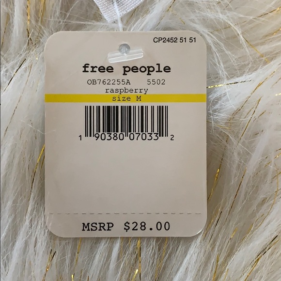 NWT FREE PEOPLE Raspberry Bandeau Bra - Picture 3 of 6